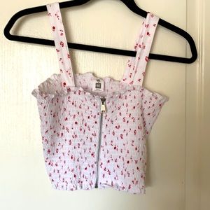 Me to We zip up crop top